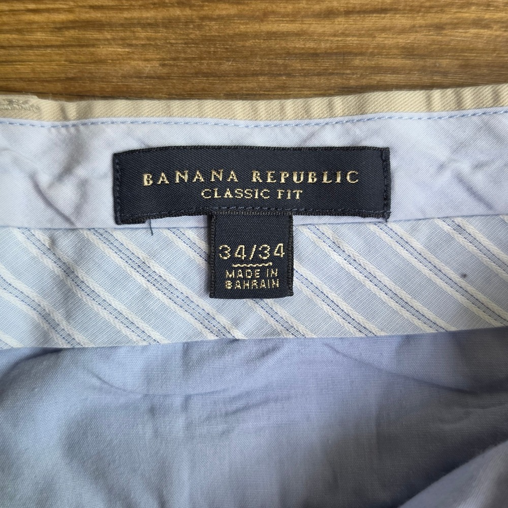 Banana Republic Classic Fit Chino Pants Mens 34x34 Khaki Tan Straight Leg Pants - Picture 8 of 9